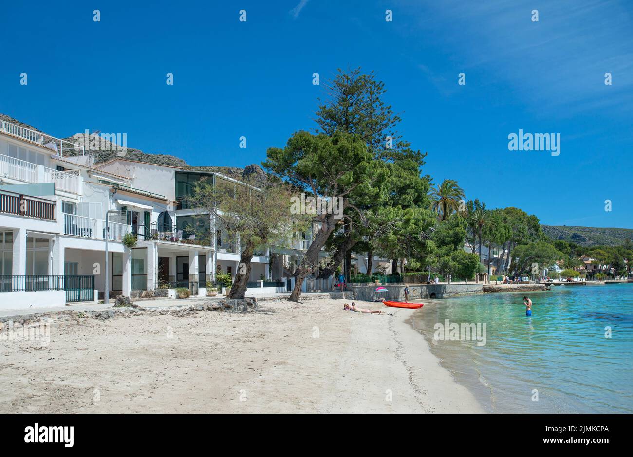 Port Pollenca, Pine Walk, Maiorca, Isole Baleari, Spagna Foto Stock