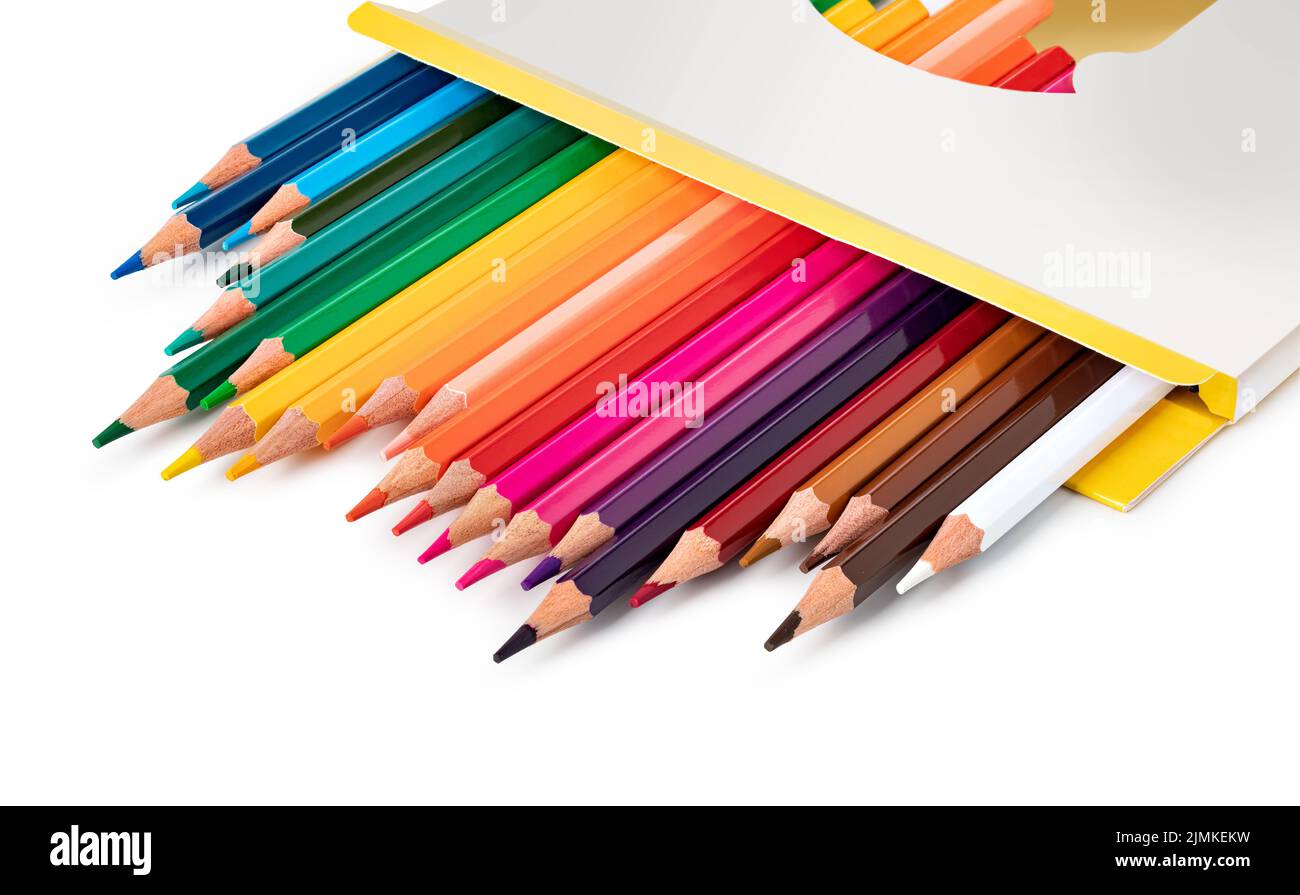 Matite di colore impostato Foto Stock