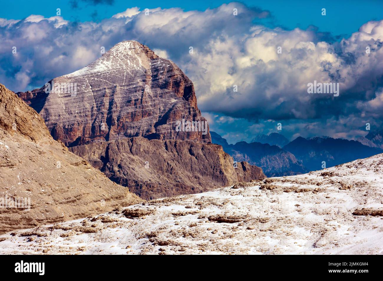 Il Passo Pordoi fa parte della Dolomiti Foto Stock