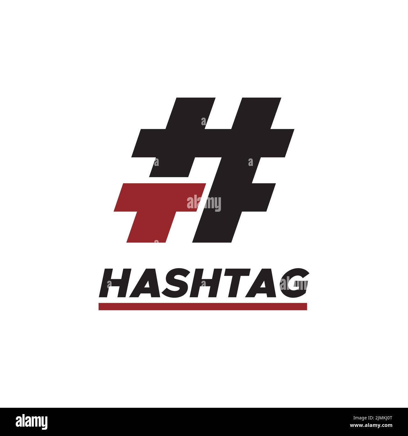 Hashtag Social Media tendenze argomento icona Logo design ispirazione Illustrazione Vettoriale
