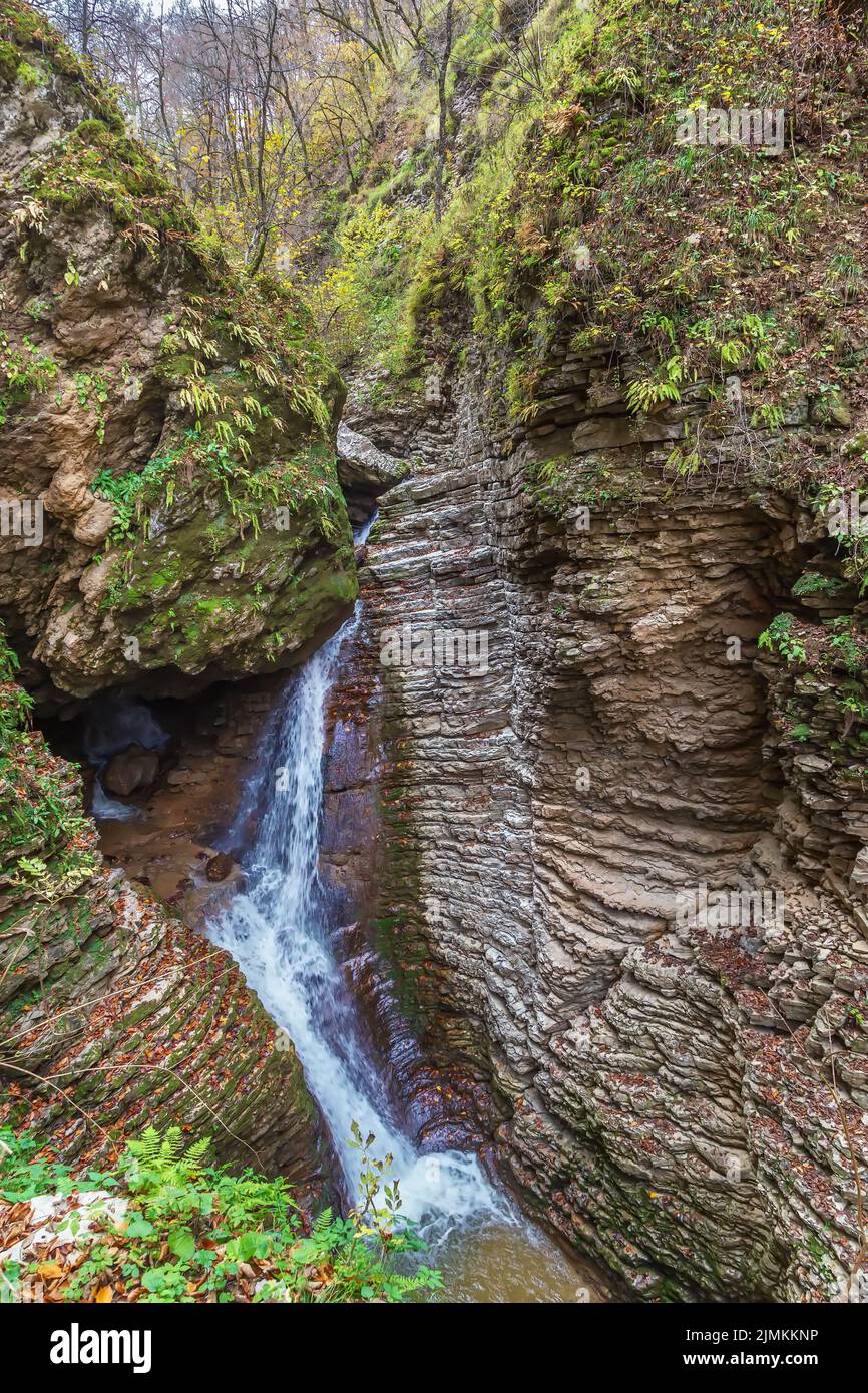 Cascate di Rufabgo Creek, Adygea, Russia Foto Stock