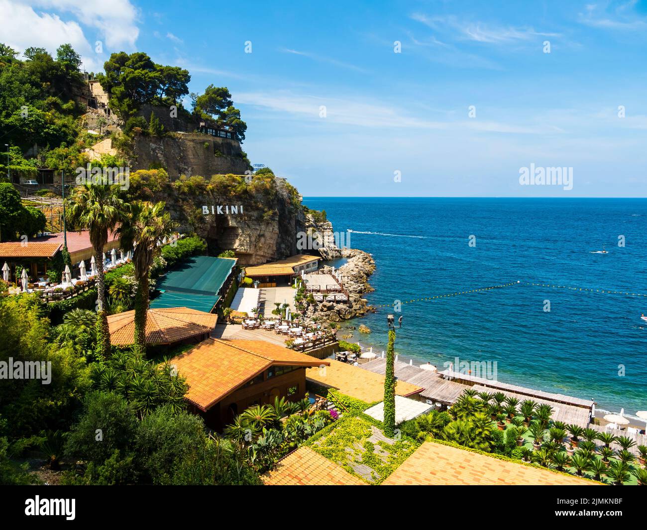 Vista da Castellammare de Stabia sul Golfo di Napoli Foto Stock