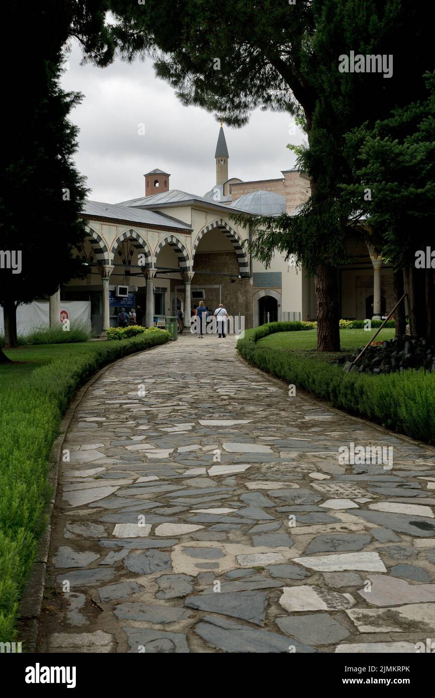 Palazzo Topkapi, Istanbul: Portico all'harem Foto Stock