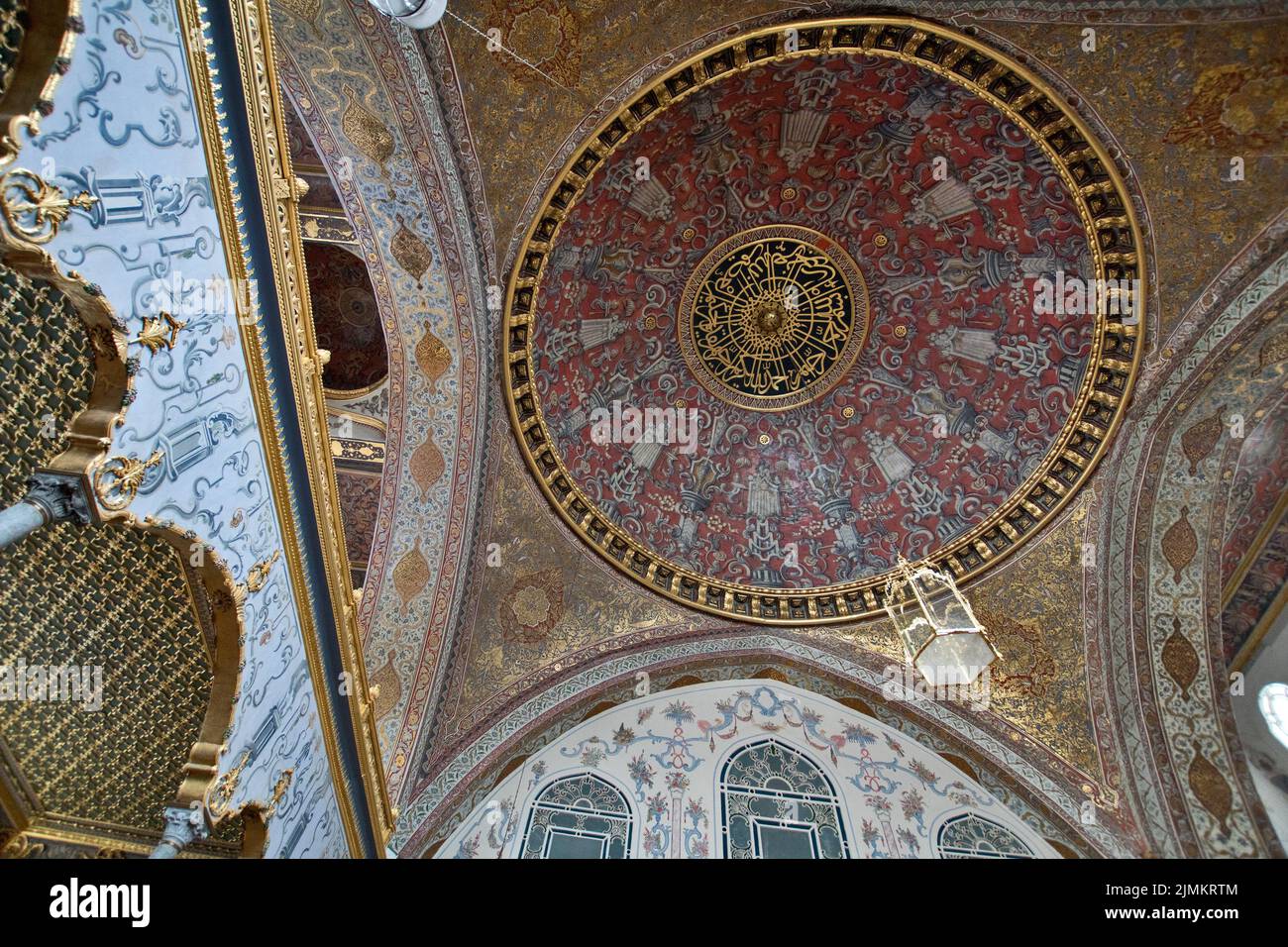 Palazzo Topkapi, Istanbul: Sala del trono all'interno della sezione Harem Foto Stock