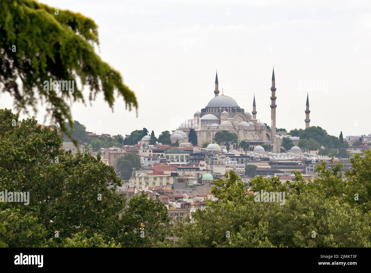 Moschea di Süleymaniye, Istanbul, Turchia: È una moschea imperiale ottomana situata sulla terza collina di Istanbul. Foto Stock