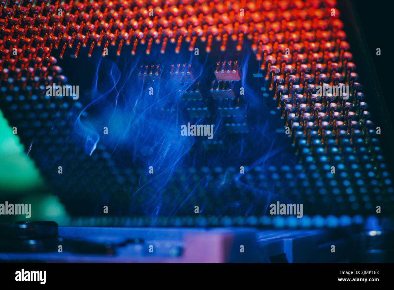 manutenzione del computer surriscaldamento della cpu scheda madre Foto Stock