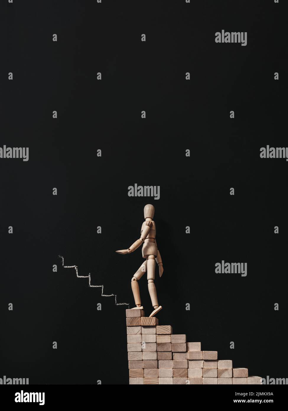 obiettivo di vita sogno arrampicata scale concettuale Foto Stock