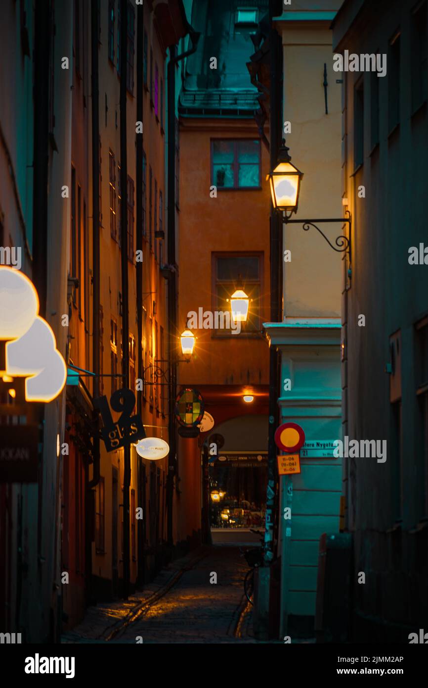 Stockholm Gumlastans Old Town Foto Stock