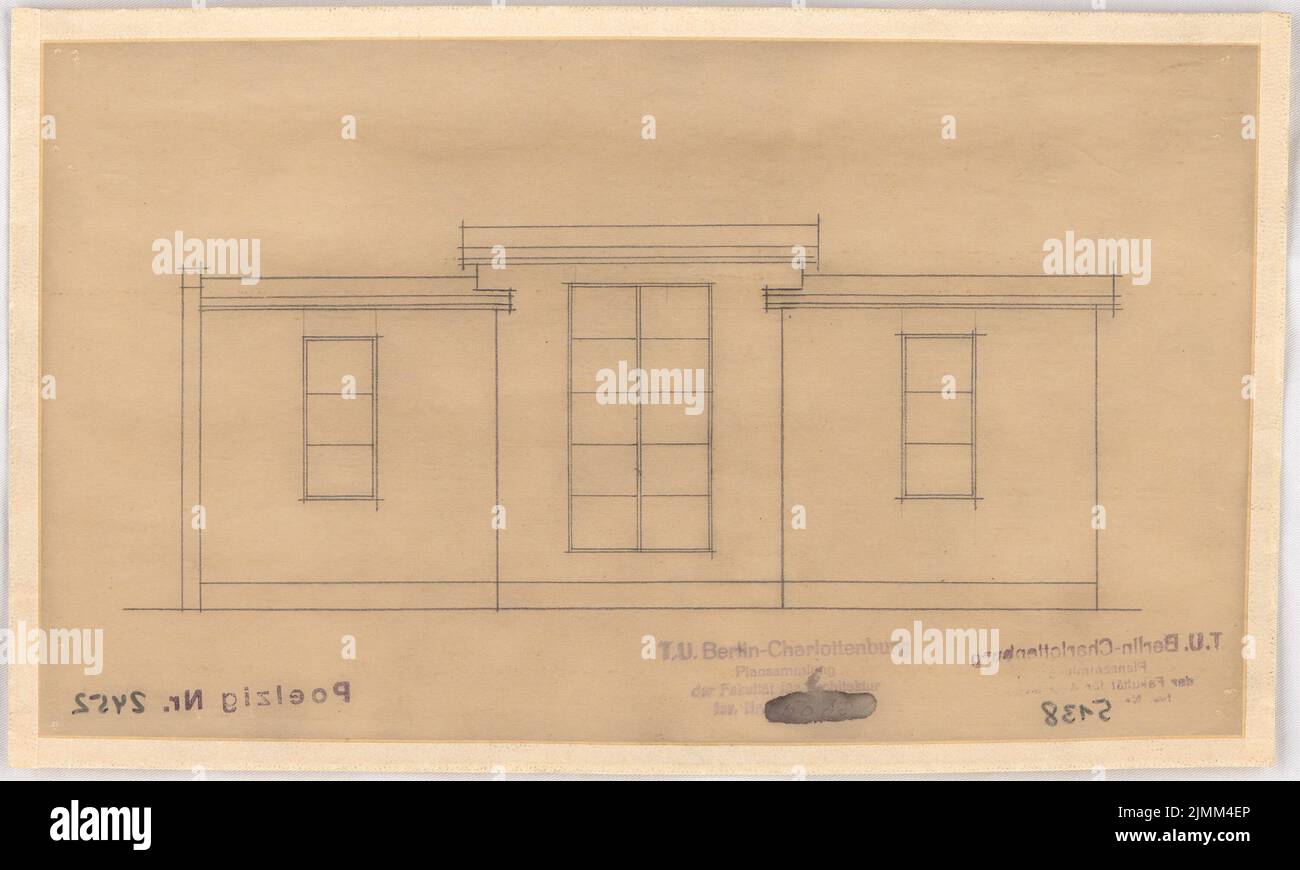 Poelzig Hans (1869-1936), la casa in crescita (1931-1932): Vista (variante). Matita su trasparente, 16,4 x 27,2 cm (inclusi i bordi di scansione) Foto Stock