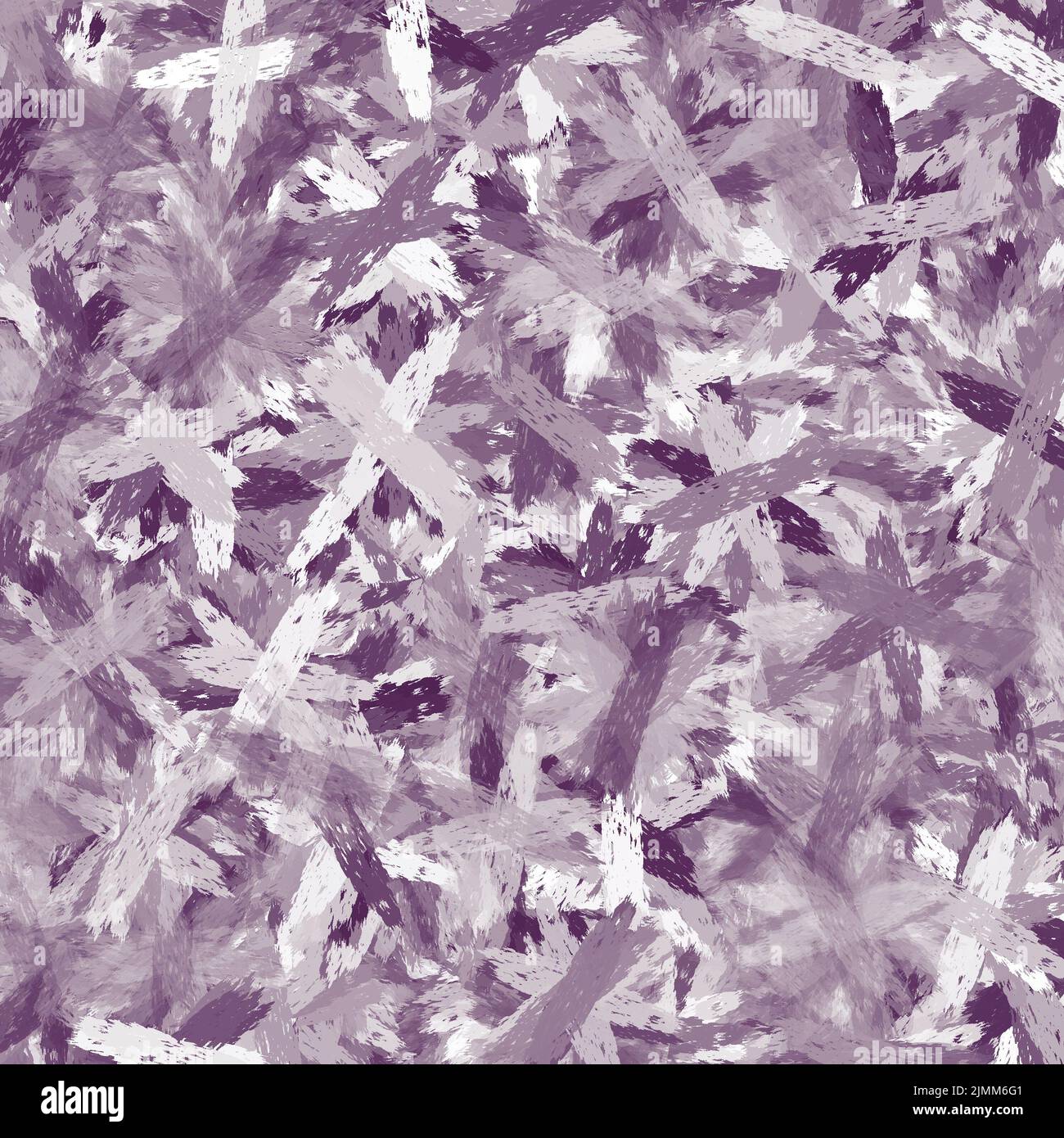Tratti di pennello astratti di colore viola caotico. Foto Stock