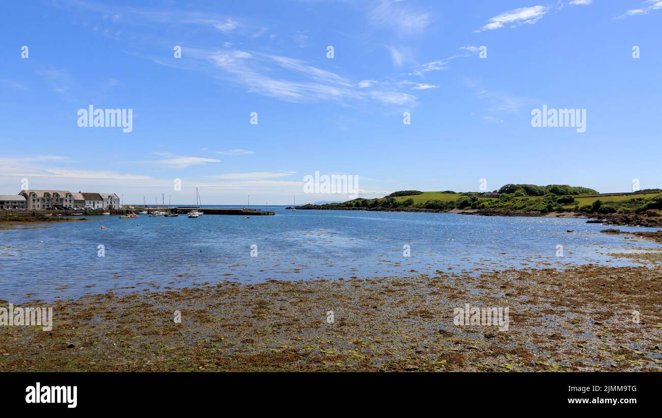 Isola di Whithorn porto a bassa marea Foto Stock