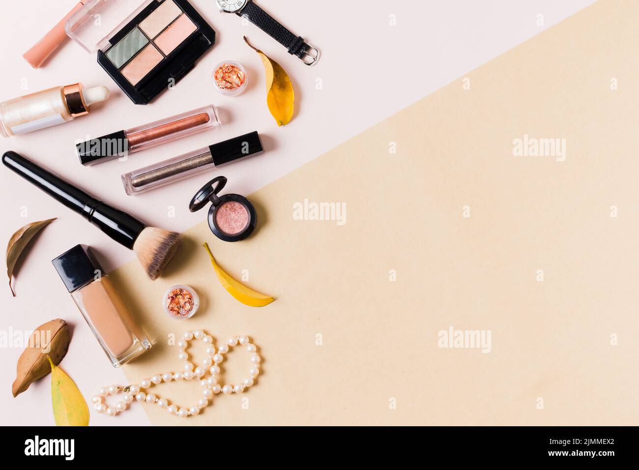 Prodotti per il trucco superficie leggera Foto Stock