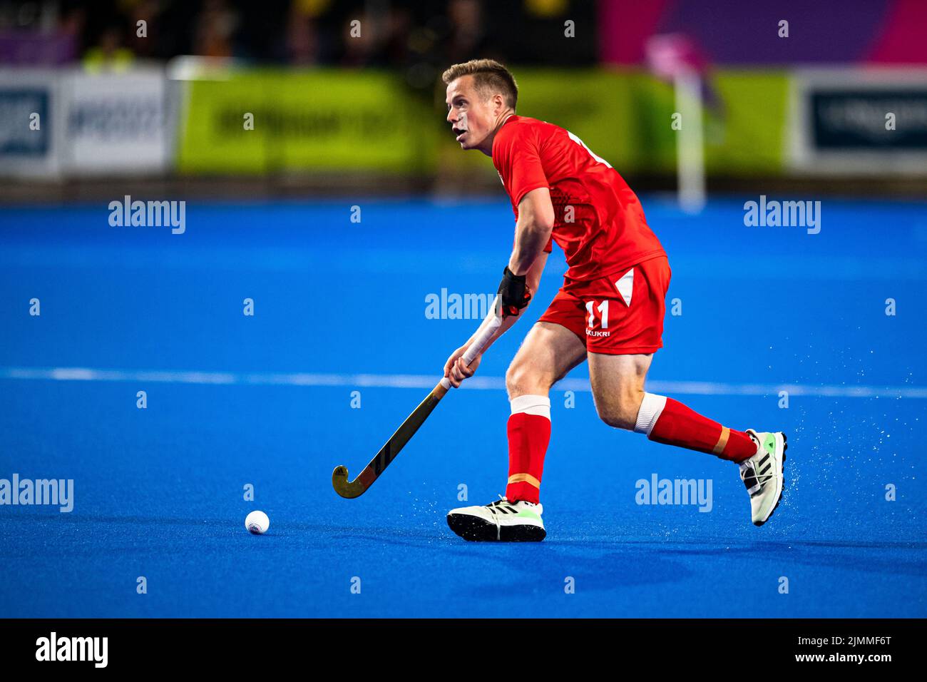 BIRMINGHAM, REGNO UNITO. 06th ago 2022. Ian Sloan of England during Men's Hockey semifinali Inghilterra vs Australia of Birmingham 2022 - Commonwealth Games at Birmingham University on Saturday, August 06, 2022 in BIRMINGHAM, REGNO UNITO. Credit: Taka Wu/Alamy Live News Foto Stock