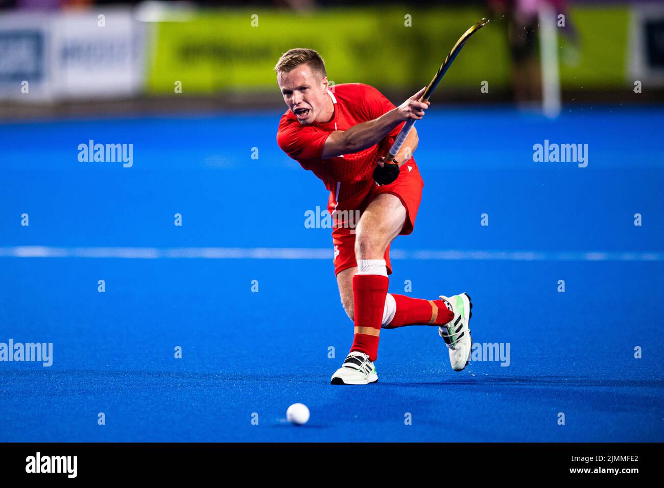 BIRMINGHAM, REGNO UNITO. 06th ago 2022. Ian Sloan of England during Men's Hockey semifinali Inghilterra vs Australia of Birmingham 2022 - Commonwealth Games at Birmingham University on Saturday, August 06, 2022 in BIRMINGHAM, REGNO UNITO. Credit: Taka Wu/Alamy Live News Foto Stock