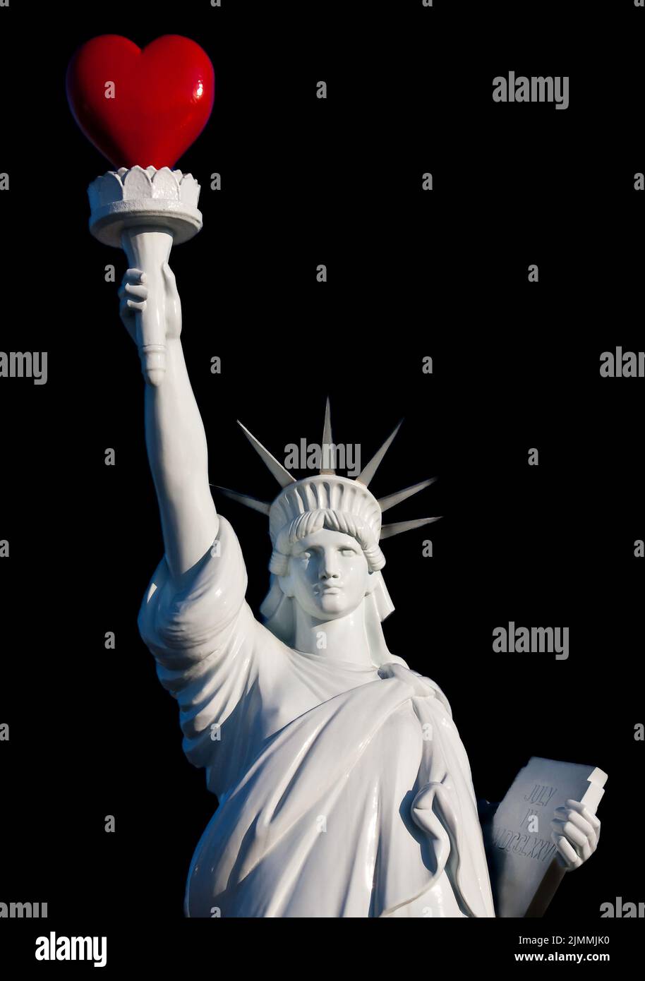 Amore libertà. Concetto di libertà, sensazione romantica e convivenza Foto Stock