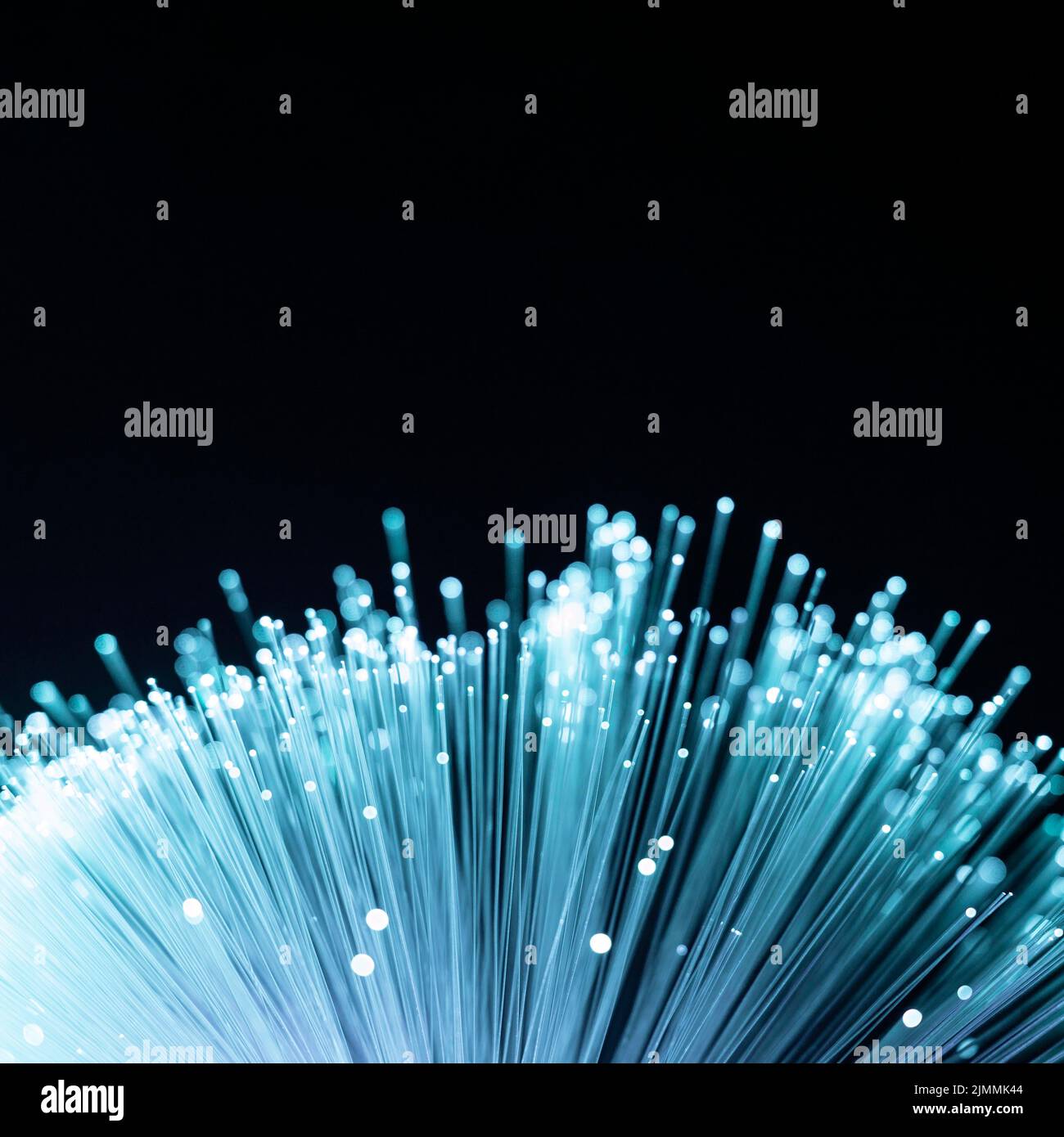 Fibra ottica blu con spazio di copia Foto Stock