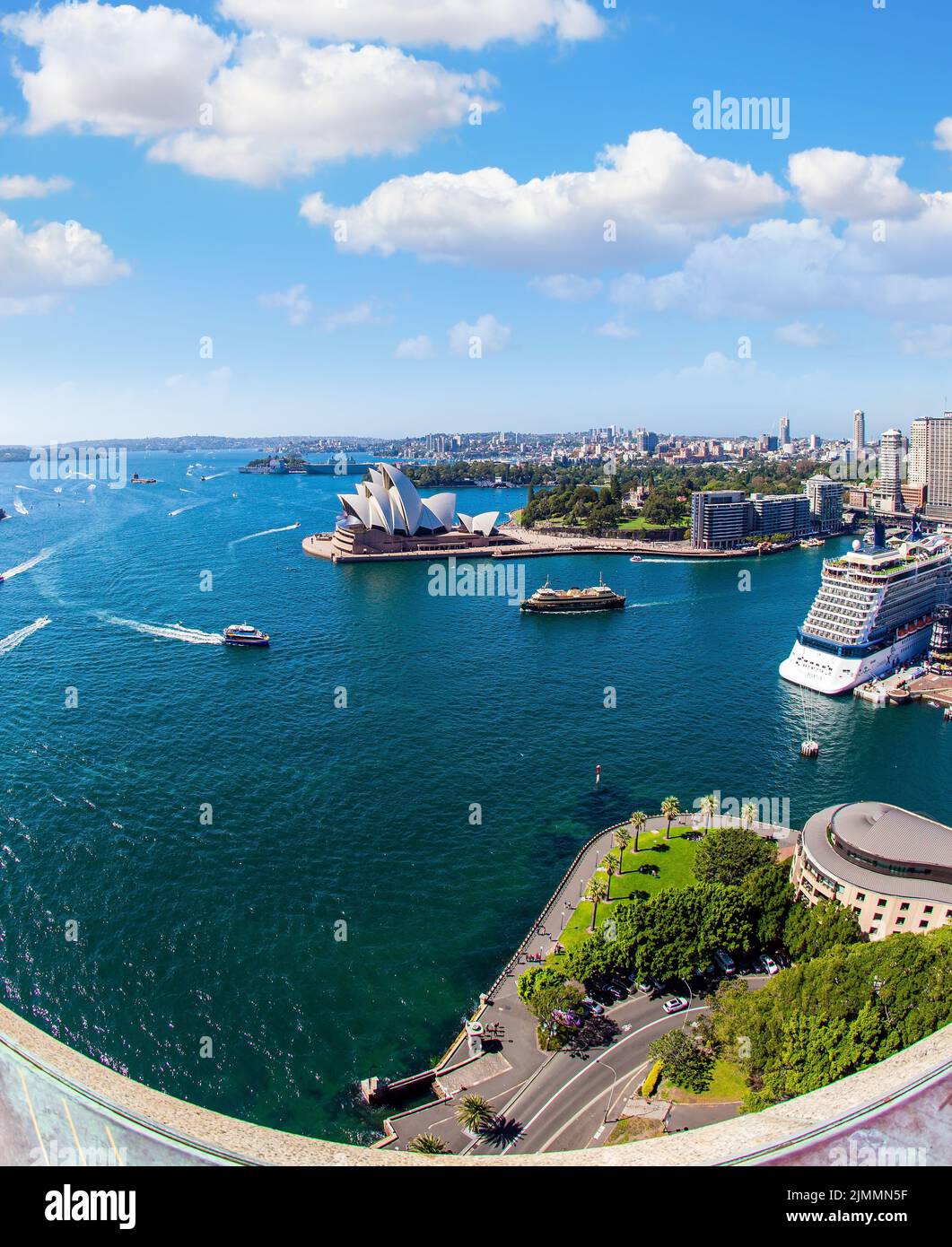 Il famoso porto sull'oceano di Sydney Foto Stock