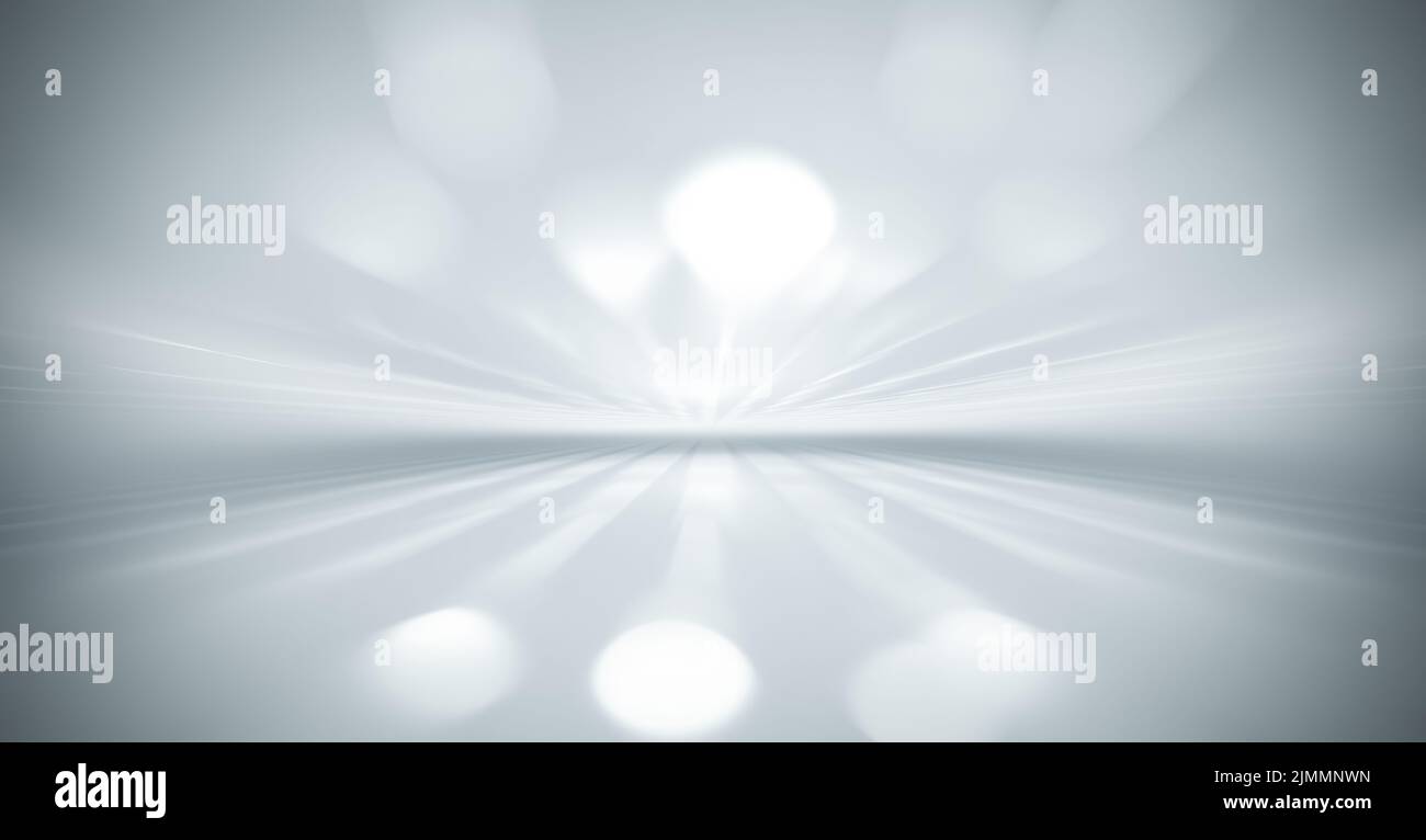 Orizzonte frattale bianco Foto Stock