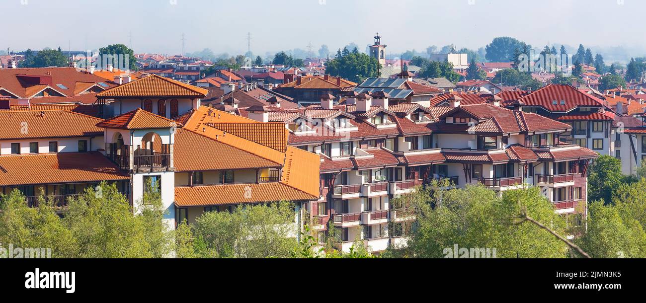 Stazione sciistica bulgara Bansko, Bulgaria Foto Stock