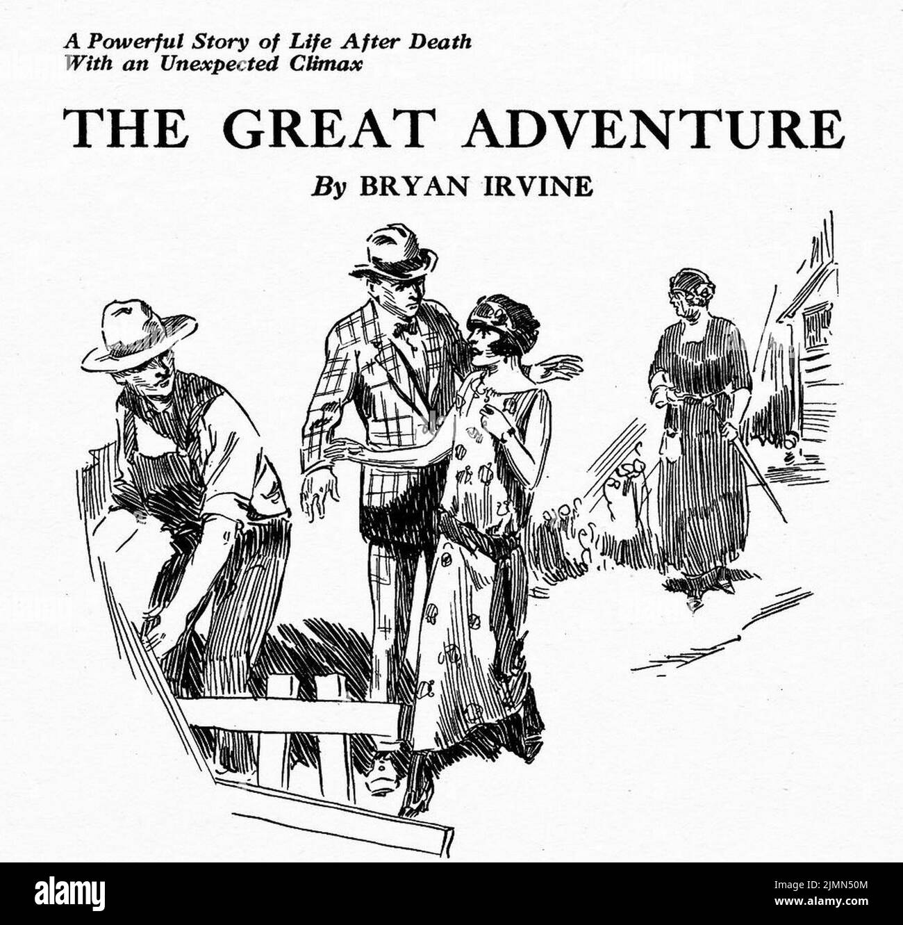 La Grande Avventura, di Bryan Irvine. Illustrazione da bizzarri Tales, aprile 1924 Foto Stock