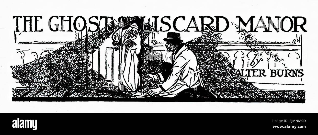 Il fantasma di Liscard Manor, di Walter Burns. Illustrazione di Andrew Brosnatch da bizzarri Tales, novembre 1924 Foto Stock