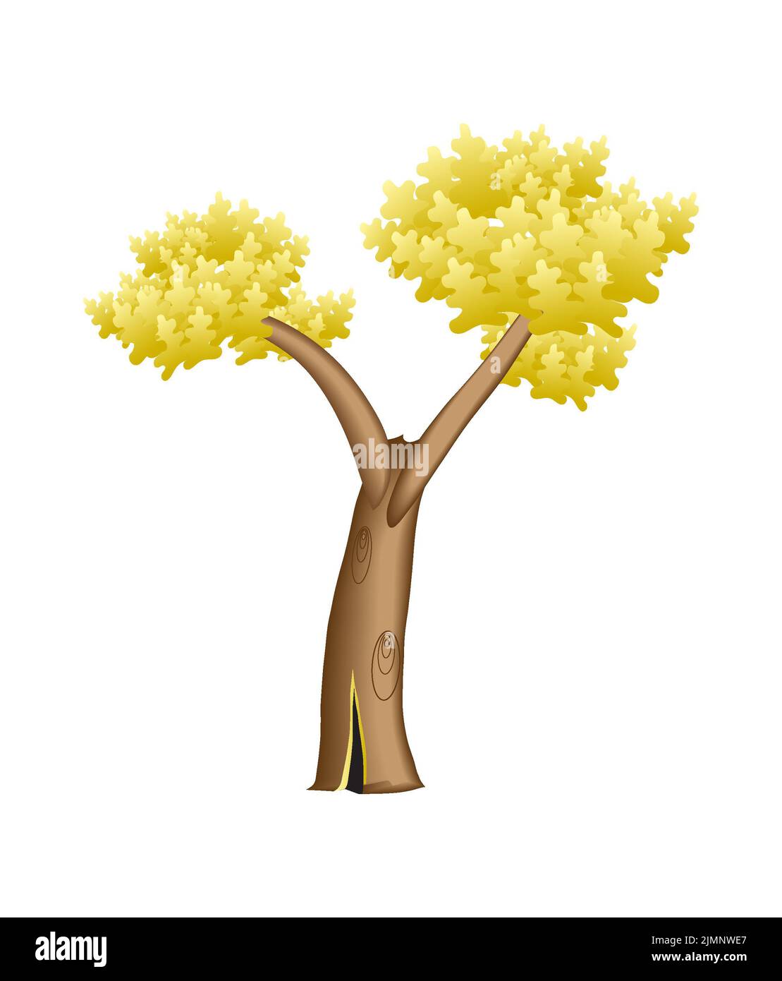 Lettera in forma di albero Foto Stock