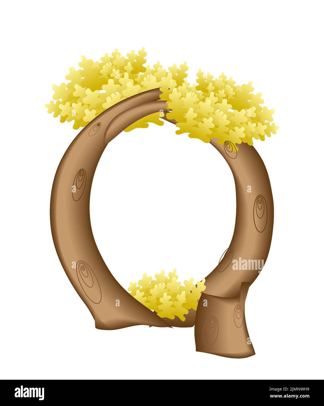 Lettera in forma di albero Foto Stock