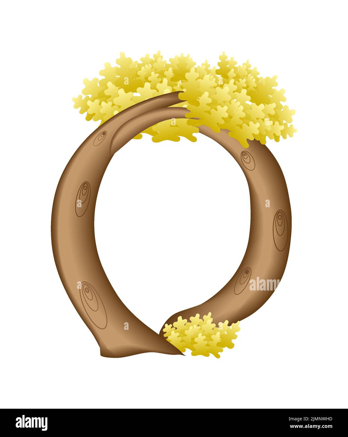 Lettera in forma di albero Foto Stock