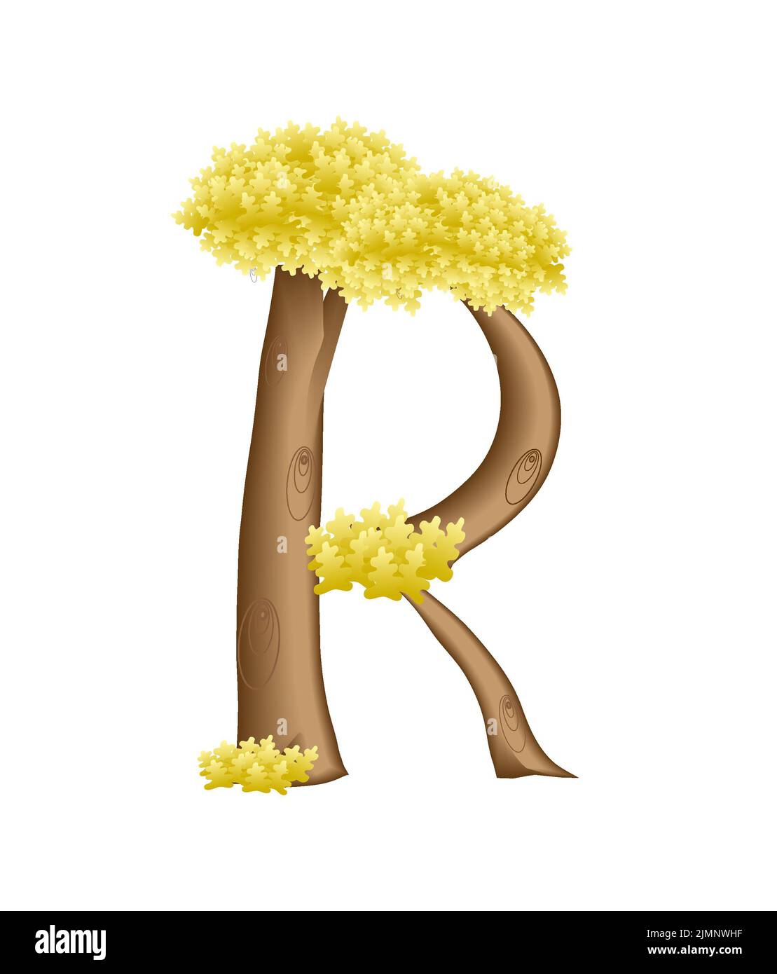 Lettera in forma di albero Foto Stock