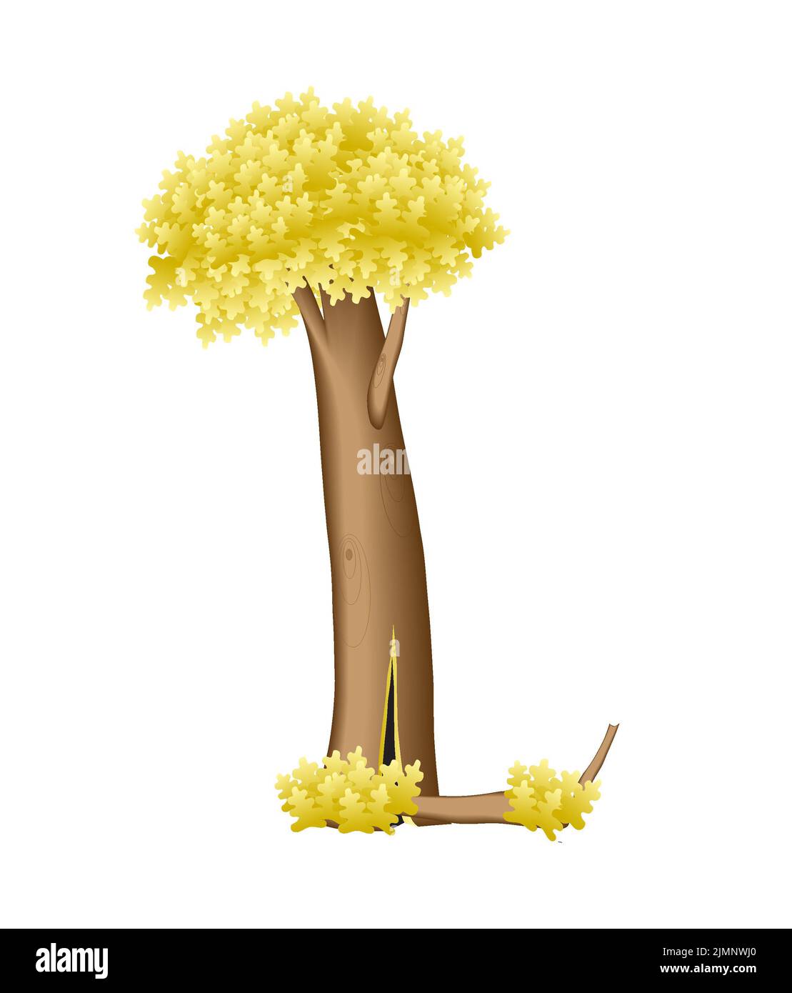 Lettera in forma di albero Foto Stock