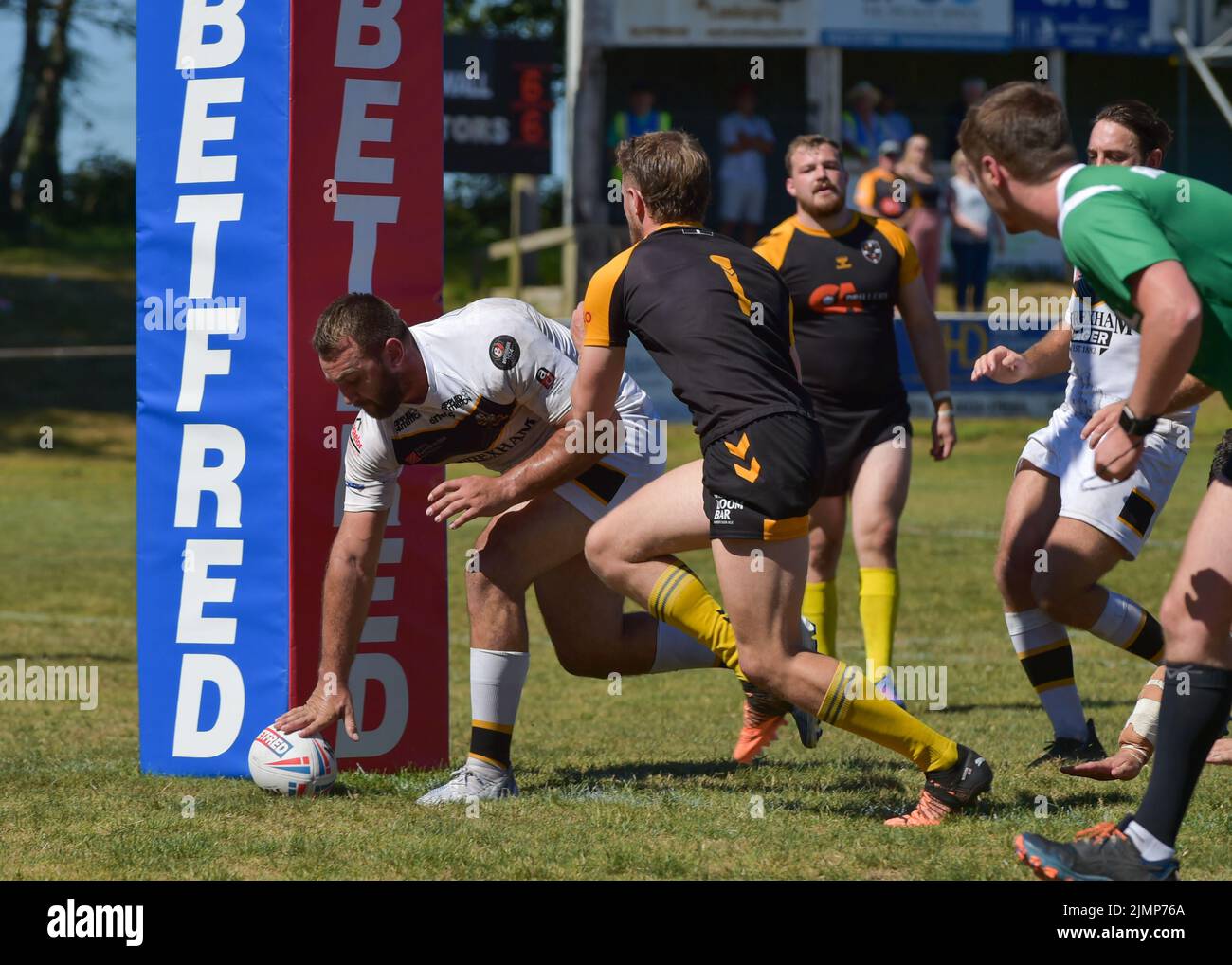 Turno 18 della Betfred League 1 gioco Cornwall RLFC / North Wales Crusaders Domenica 7th Agosto 2022 15:00 Kick Off Memorial Ground Penryn credito: Craig Cresswell / Alamy Live News Foto Stock