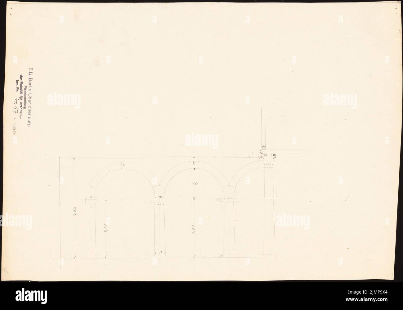 Lehmmübner Paolo (1855-1916), casa fontana a Popperode (senza dat.): Tagliare gli archi. Matita su cartone, 25,1 x 35,9 cm (compresi i bordi di scansione) Lehmgrübner Paul (1855-1916): Brunnenhaus, Poperode Foto Stock