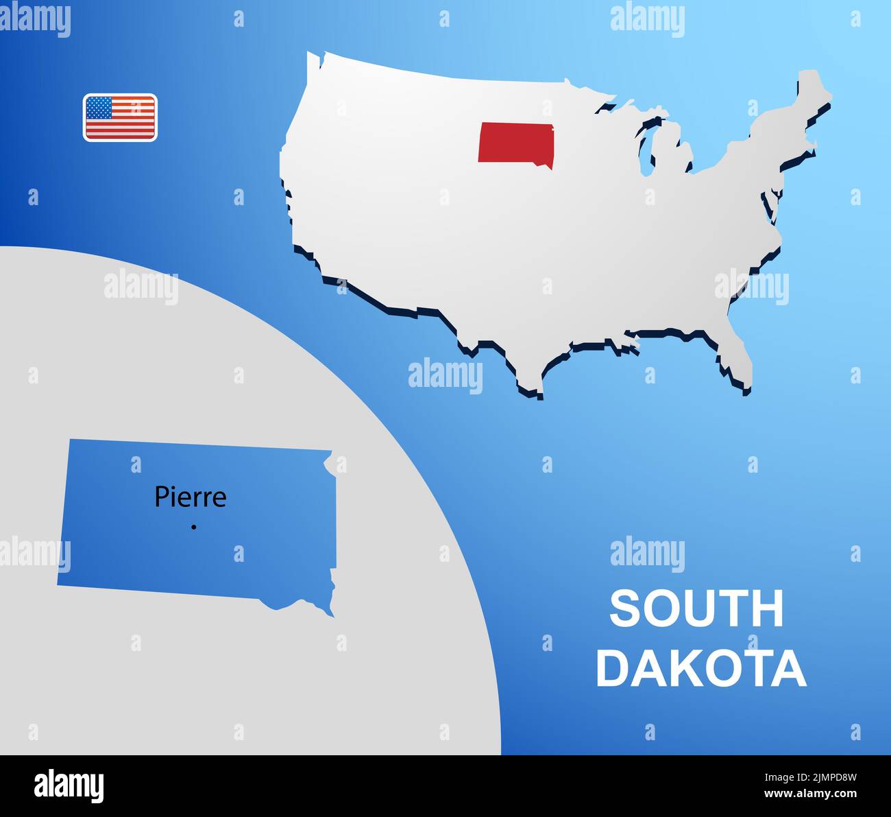 Dakota del sud Foto Stock