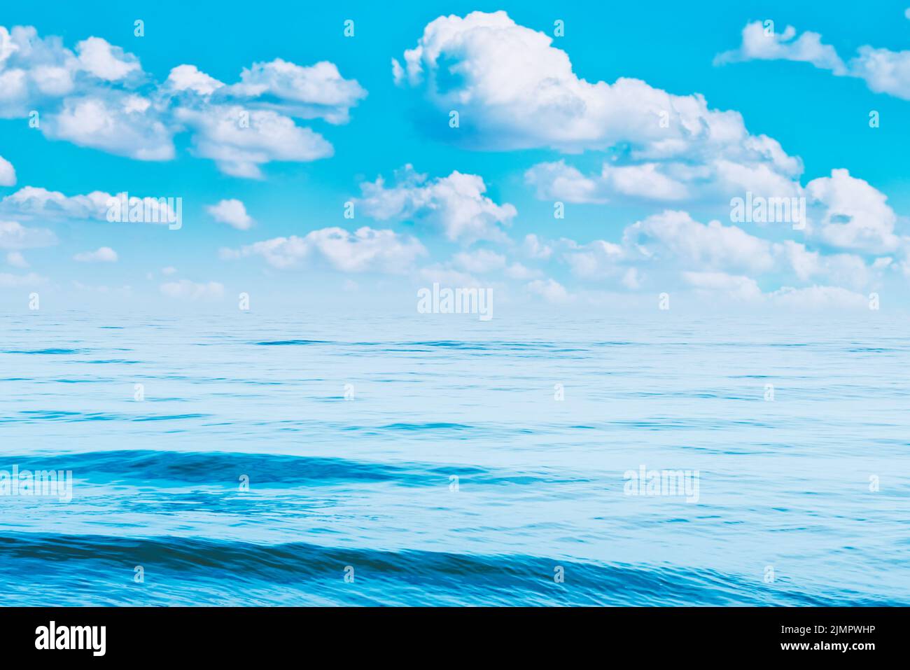 Blu acqua di mare con onde Foto Stock