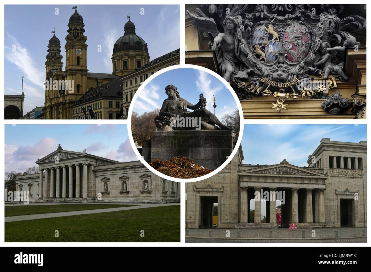 Monaco è una delle città più belle della Germania, conosciuta non solo per l'Oktoberfest ma anche per le sue numerose attrazioni. Foto Stock