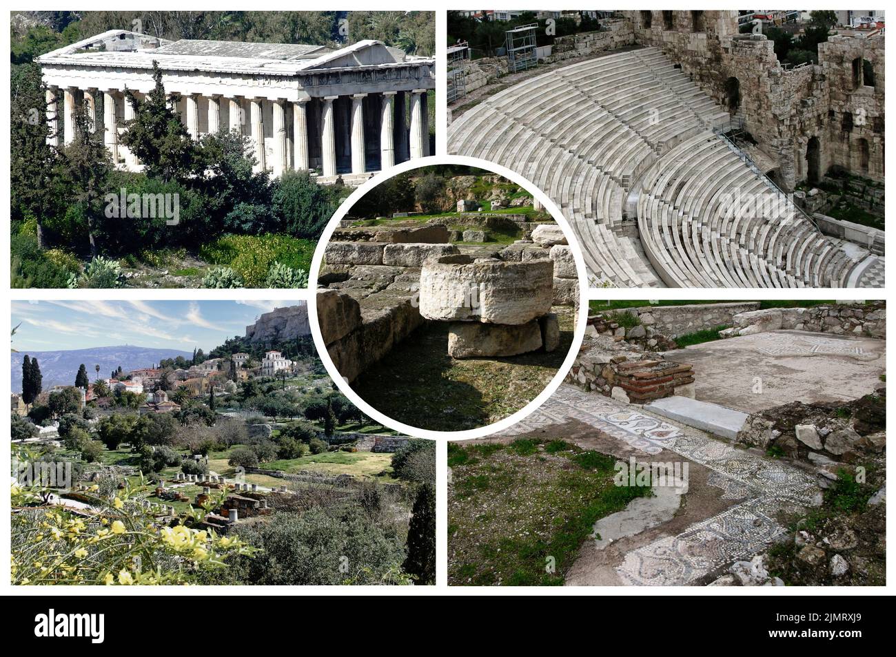 Atene. Simbolo della civiltà classica, una capitale affascinante con una forte personalità che unisce moderno e antico in un mix unico. Foto Stock