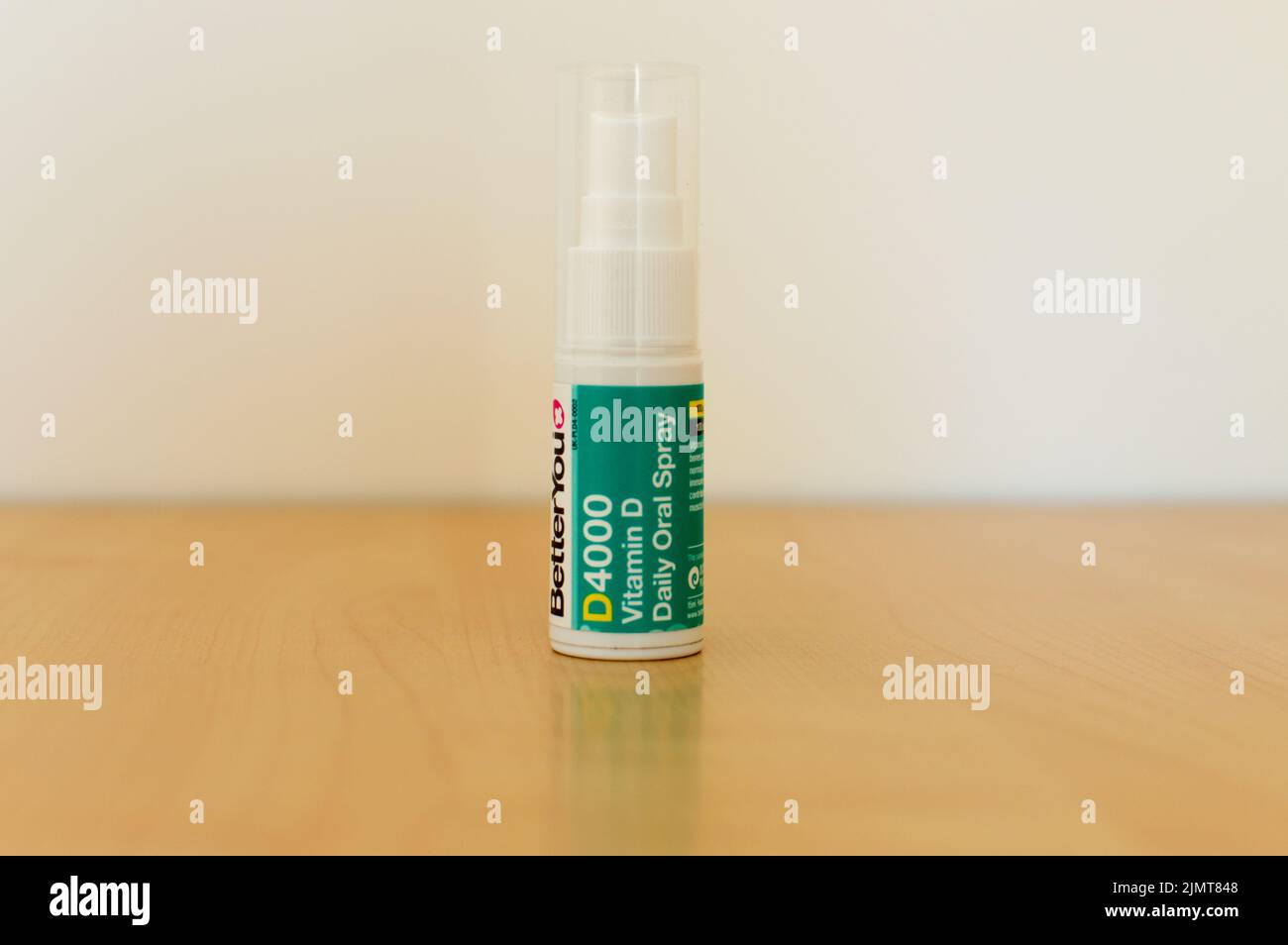 Spray integratore vitaminico D per uso quotidiano Foto Stock