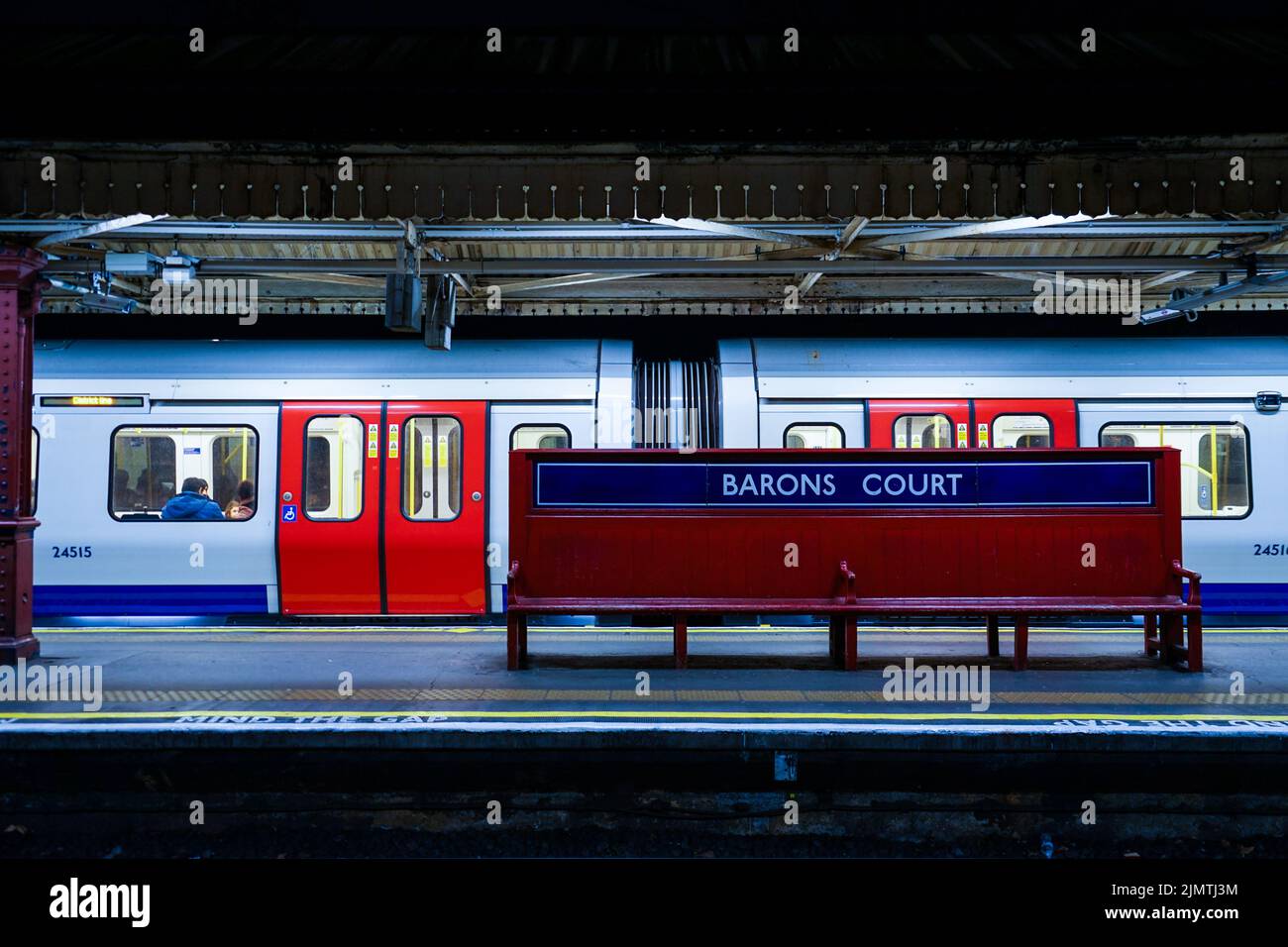 Immagine della ferrovia di Londra (District line) Foto Stock