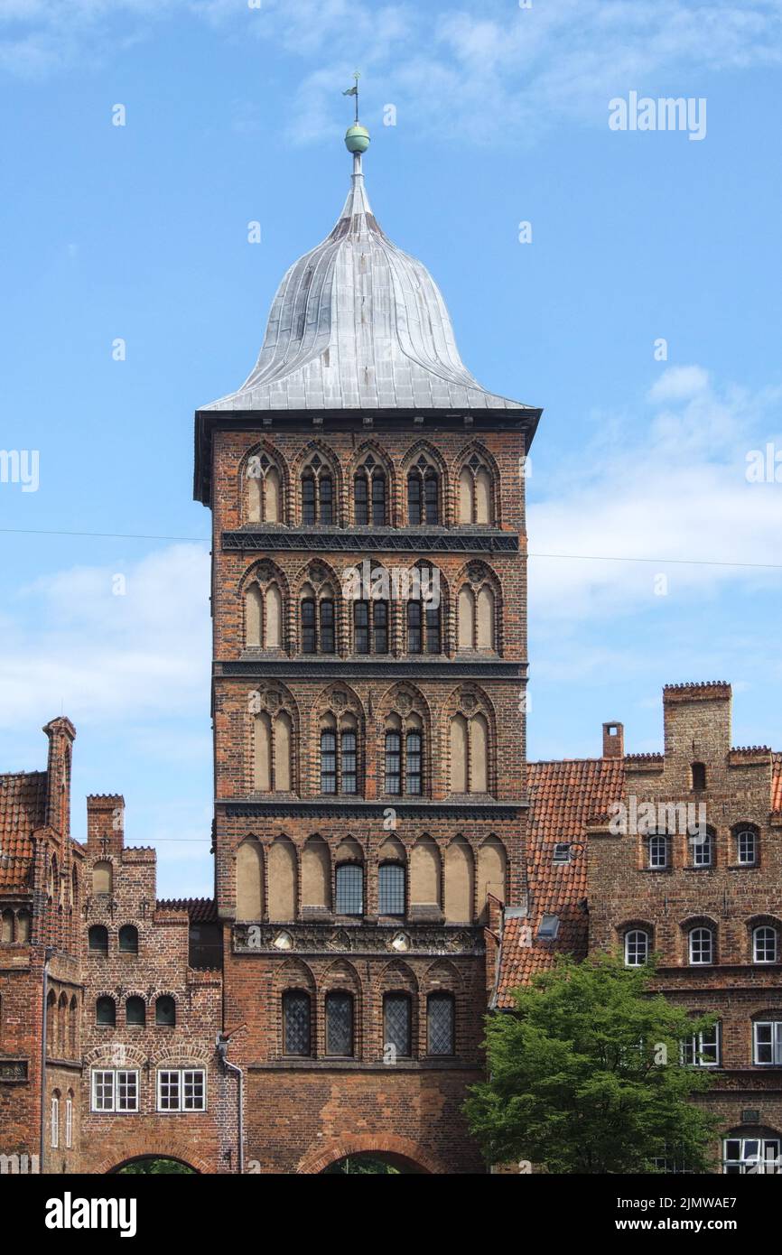 LÃ¼beck - porta Burgtor, Germania Foto Stock