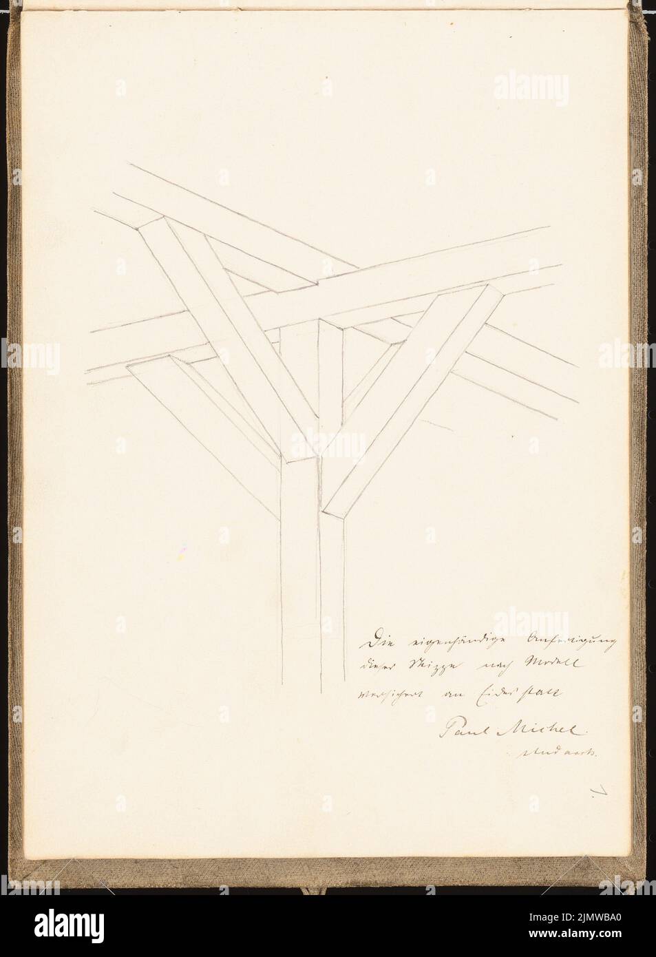 Michel Paul sen. (1877-1938), schizzbook. 1899 (1898-1898): fascio. Matita su carta, 25,4 x 18,6 cm (compresi i bordi di scansione) Michel Paul sen. (1877-1938): Skizzenbuch. 1899 Foto Stock