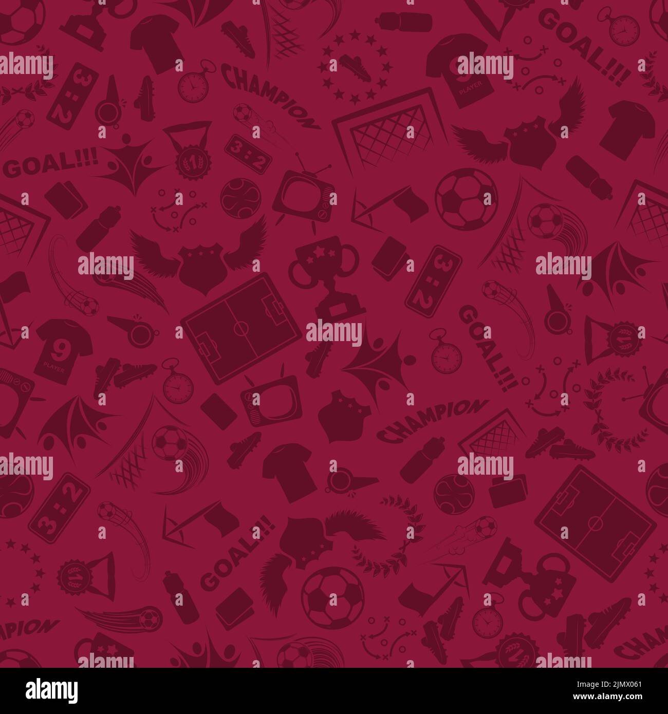 Icone di calcio sfondo senza giunture Illustrazione Vettoriale