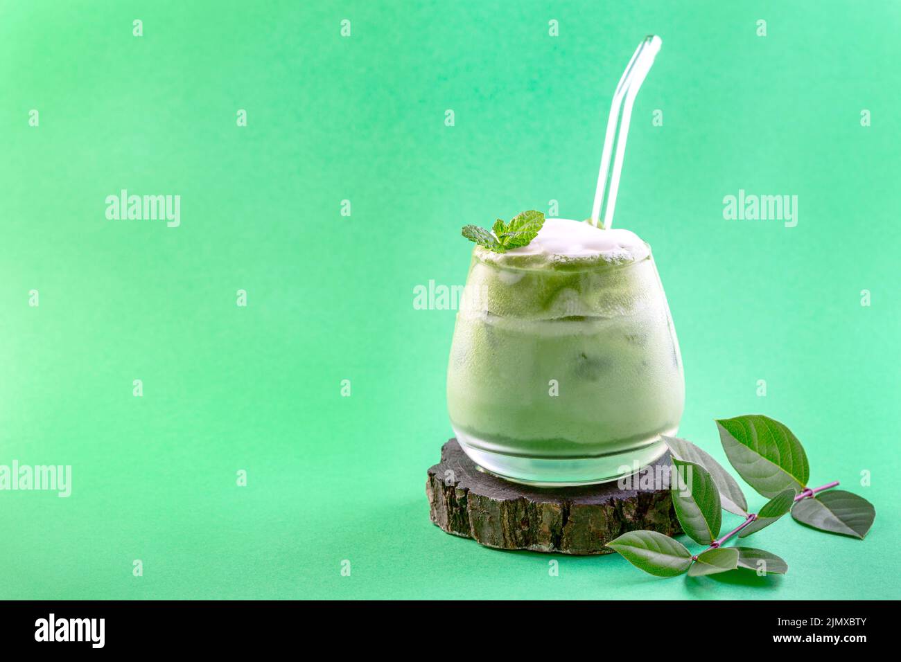 Latte matta verde ghiaccio. Foto Stock