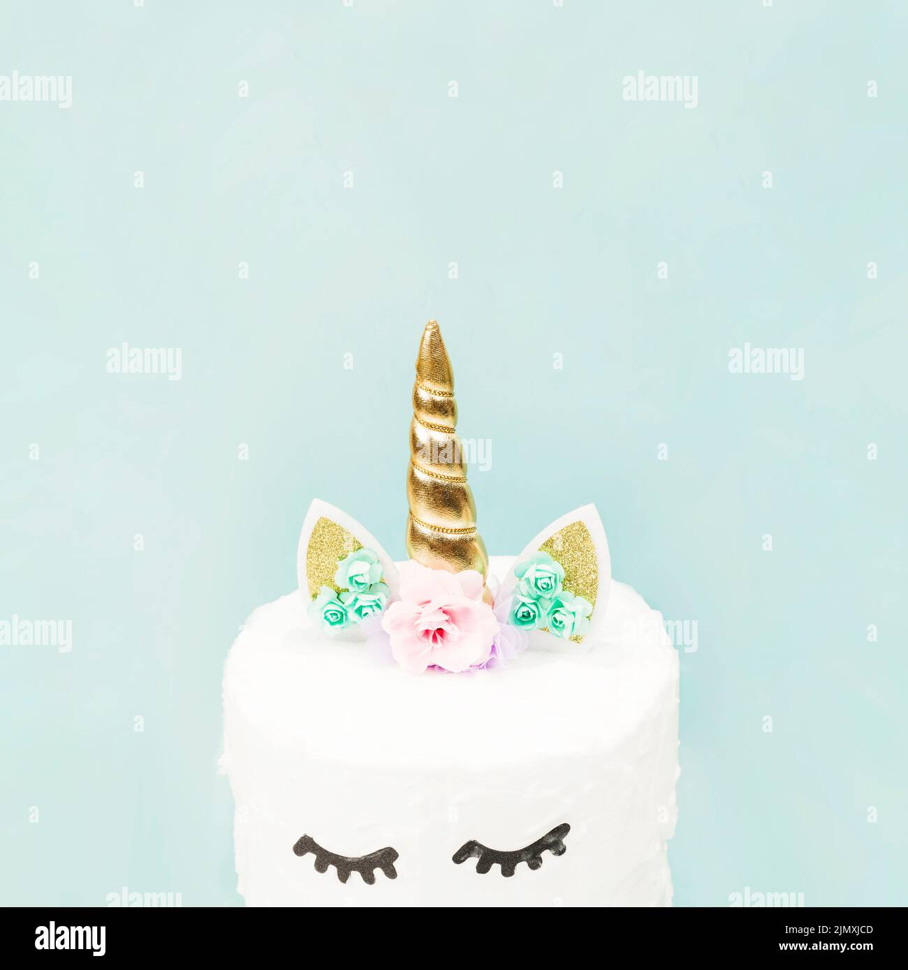 Unicorn torta Foto Stock