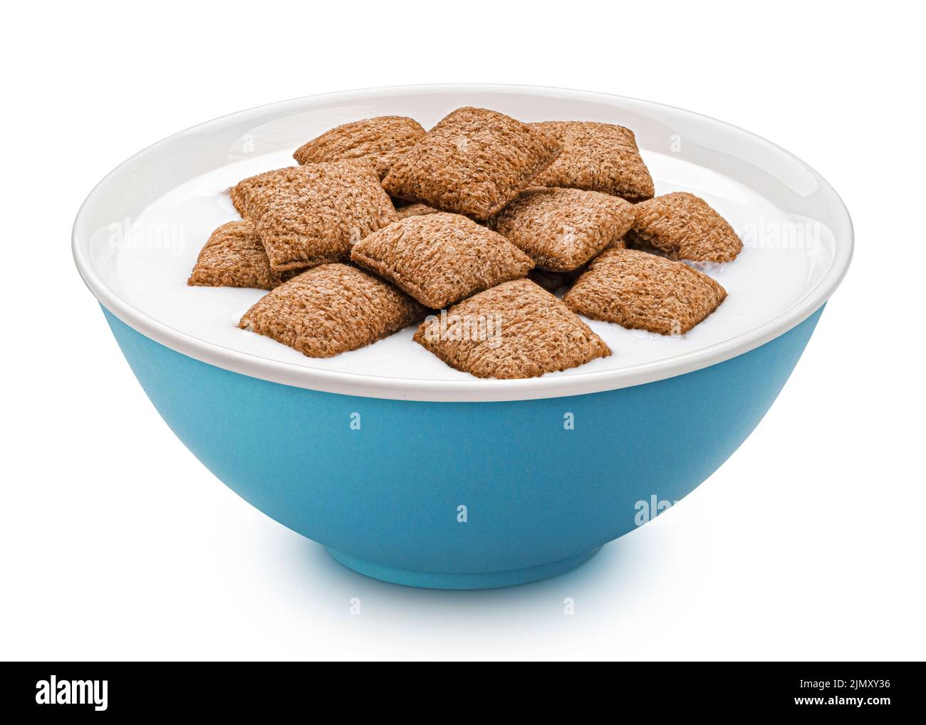 Cialde di mais al cioccolato isolate su sfondo bianco Foto Stock