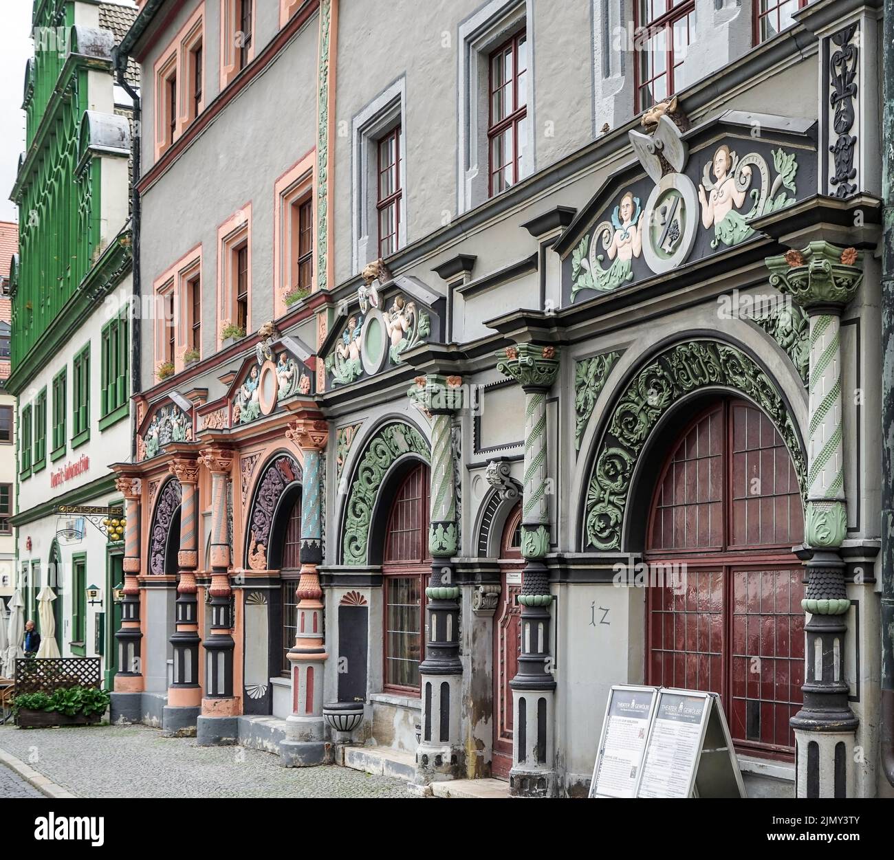 Weimar, Germania, 2014. Architettura insolita a Weimar Germania Foto Stock
