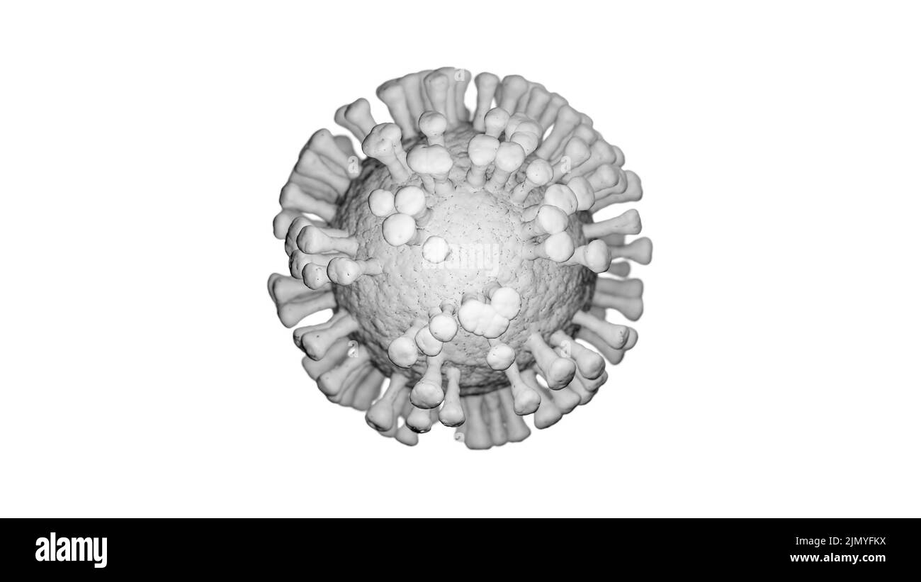 Illustrazione di una cellula virale Foto Stock