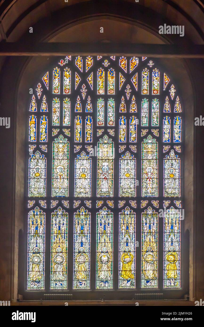 Inghilterra, Nottinghamshire, Southwell, Minster, window Foto Stock