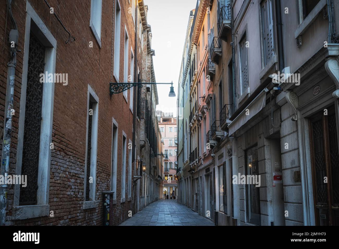 Vuotate strade vicoli di Venezia Foto Stock