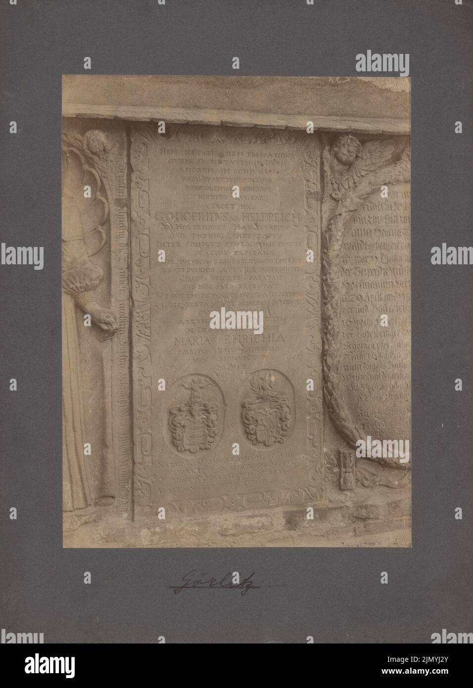 Fotografo sconosciuto, epitaph, Görlitz (senza dat.): Vista. Foto, 31,7 x 23,3 cm (inclusi i bordi di scansione) Foto Stock