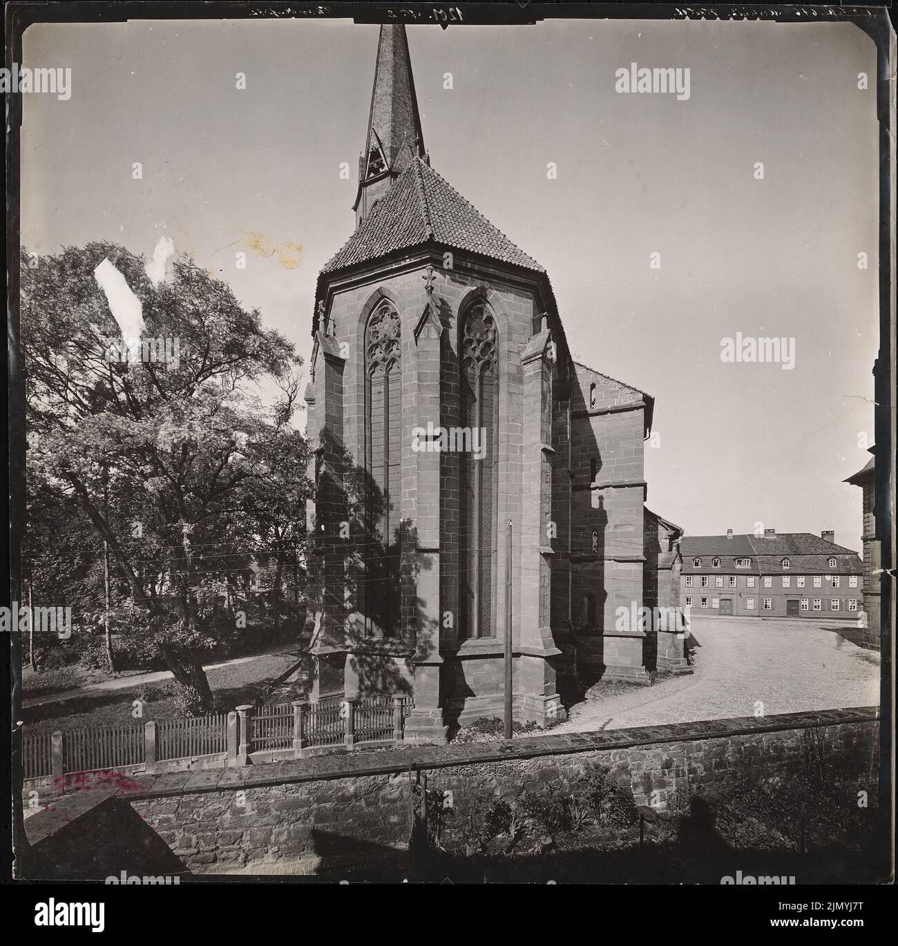 Architetto sconosciuto, San Martini a Heiligenstadt (senza data): Vista orientale. Foto, 39,8 x 40,4 cm (inclusi i bordi di scansione) Foto Stock